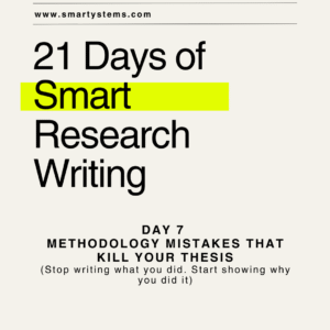 Day 7 – Methodology Mistakes That Kill Your Thesis